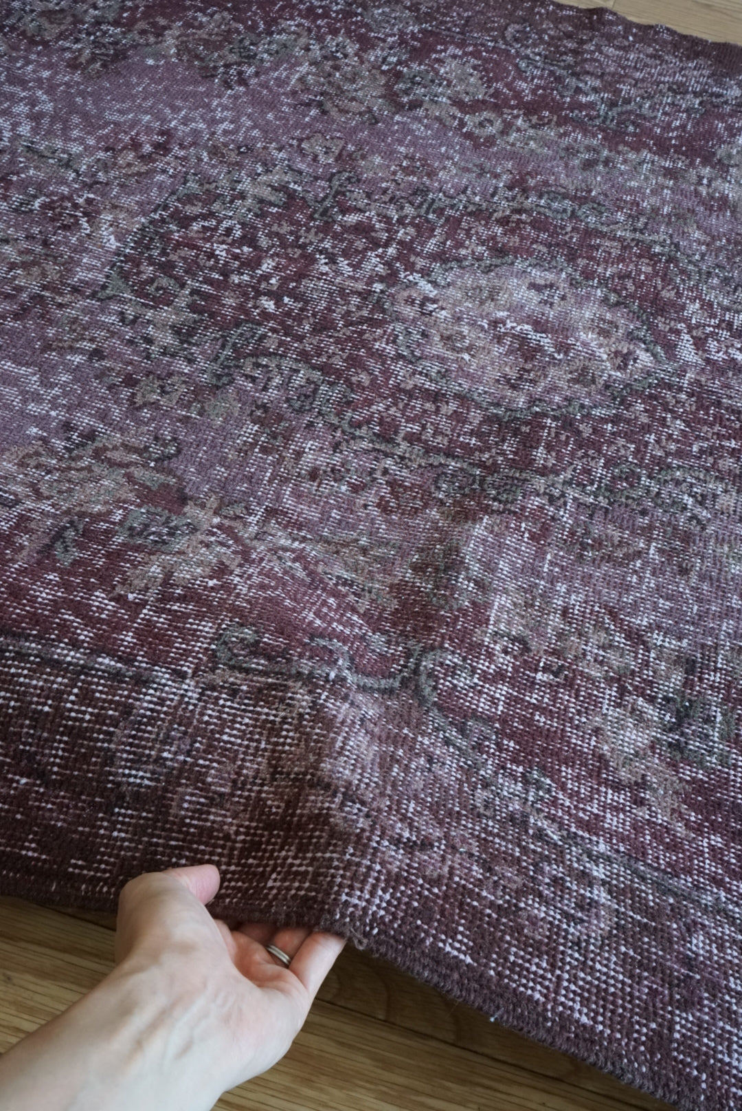 Türkiye Old Isparta Overdye Purple 1970年代 cm No.TR25470