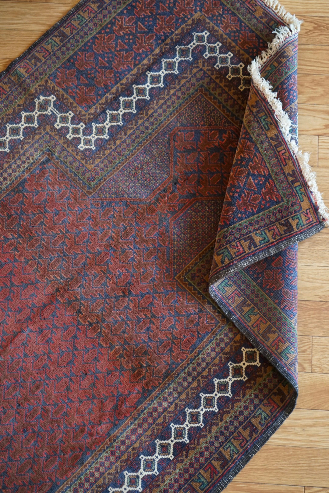 Afghanistan Old Baluch Prayer Rug 1970年代 155 × 100 cm  No.AF2541 / 国内送料無料・羊毛手織り絨毯