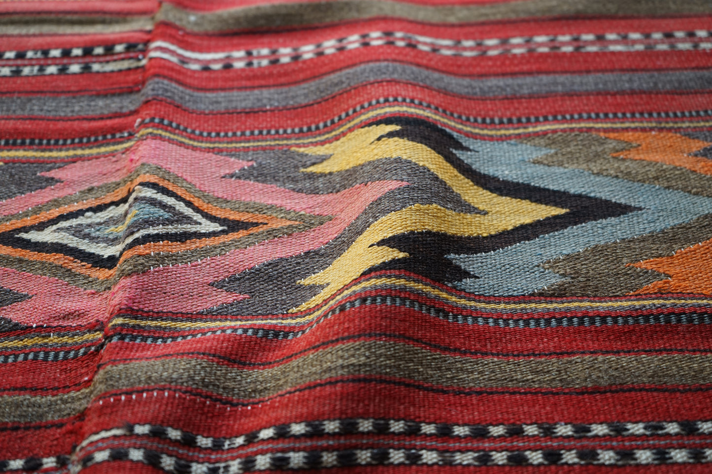 Türkiye Old Balkan Kilim 1950-1960年代 159 × 116 cm