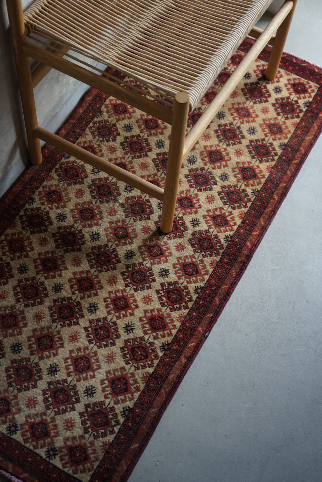 Türkiye Old Oushak Beige Runner size 1970年代 133 × 58.5cm No.TR25242