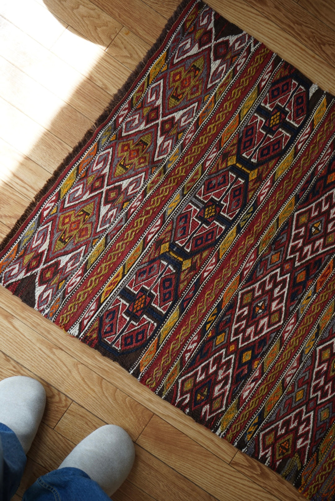 Tribal rug Eastern Türkiye Vintage Kurdisan Kilim 1965-1970年代 92 × 81 cm
