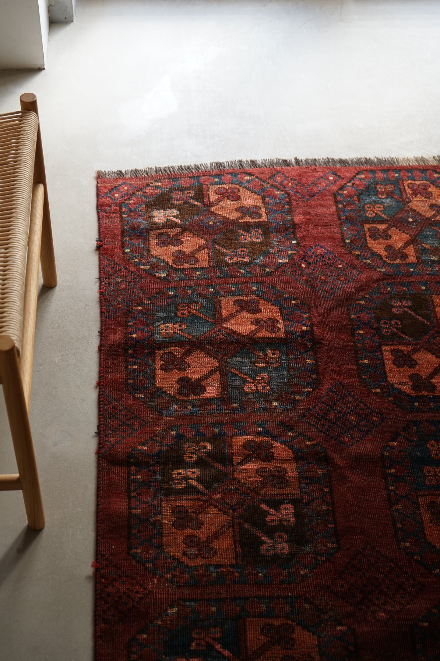 IRAN ANTIQUE TURKMEN ERSARI 1820年代 180 × 87 cm