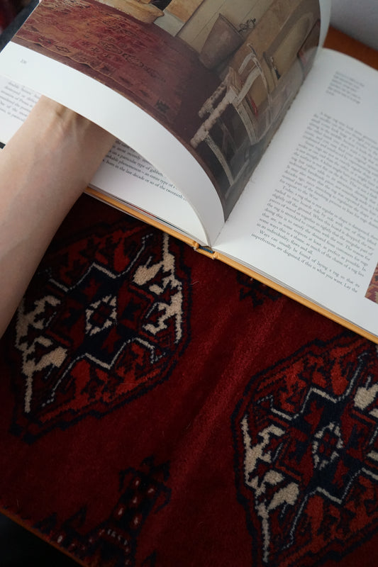 IRAN ANTIQUE TURKMEN RUNNER
 1900年代 38.5 × 29.5 cm / 1'2 × 0'9 ft