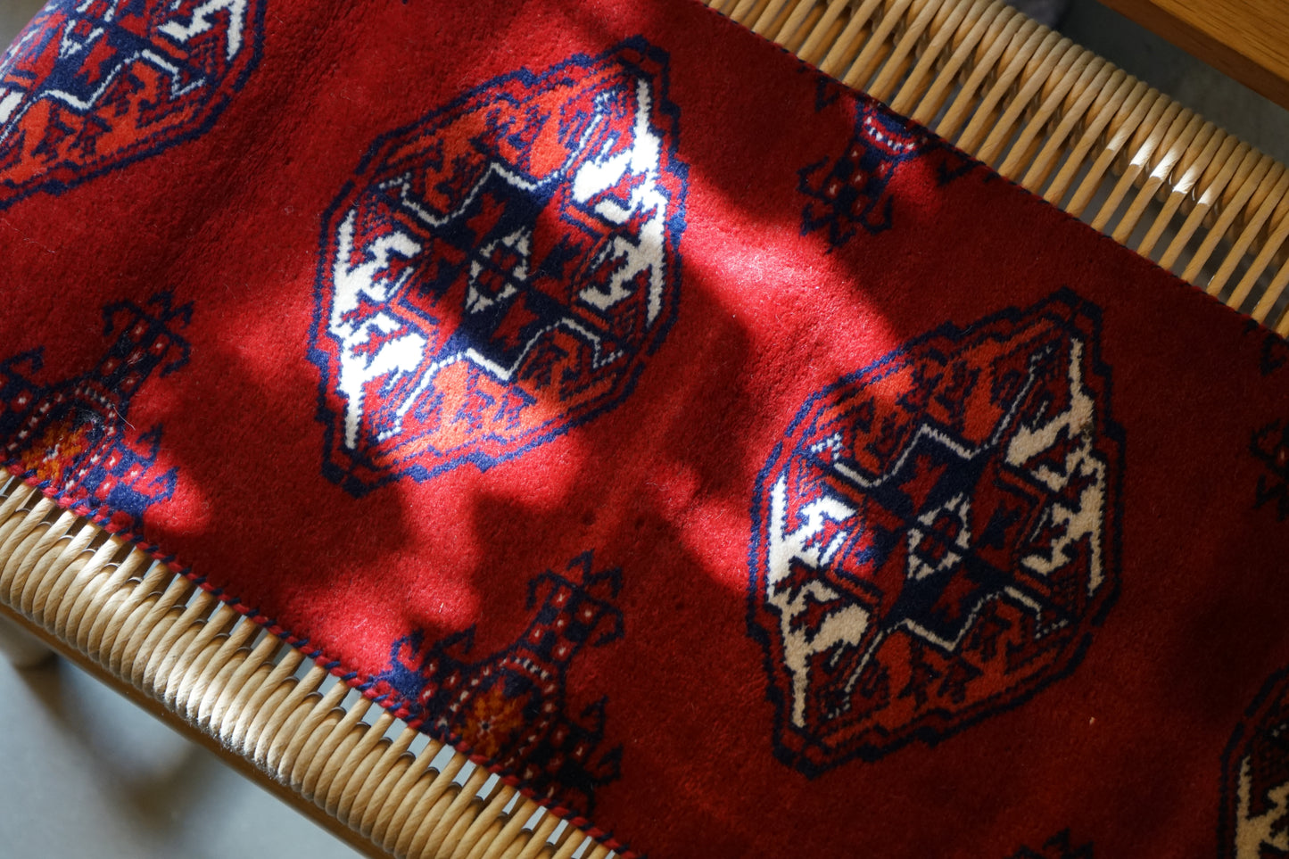 IRAN ANTIQUE TURKMEN RUNNER 1900年代 76.5 × 29 cm No.1