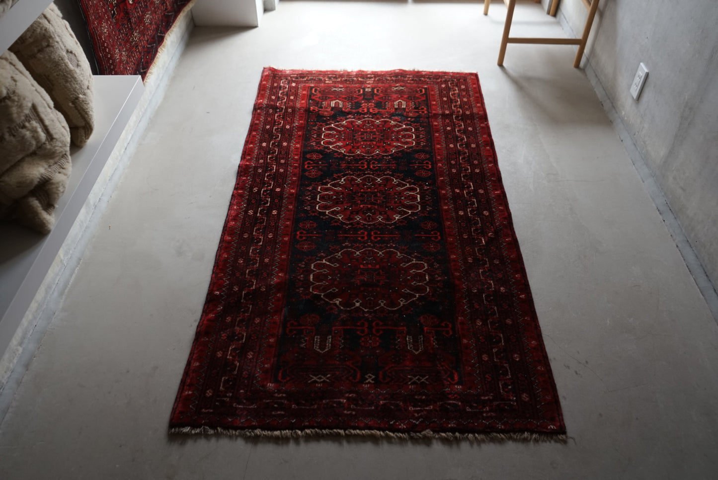 Afghanistan Old Turkmen Rich Black 1960年代 180 × 100 cm No.AF2519