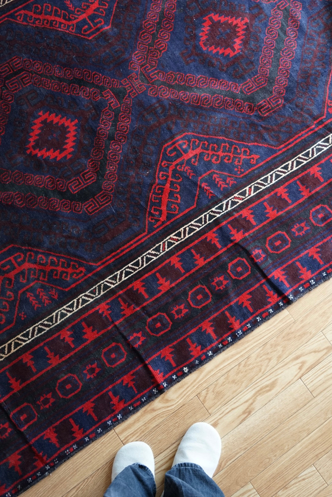 Afghanistan Vintage Baluch Zanjir 1980年代 358 × 190 cm  No.AF2530