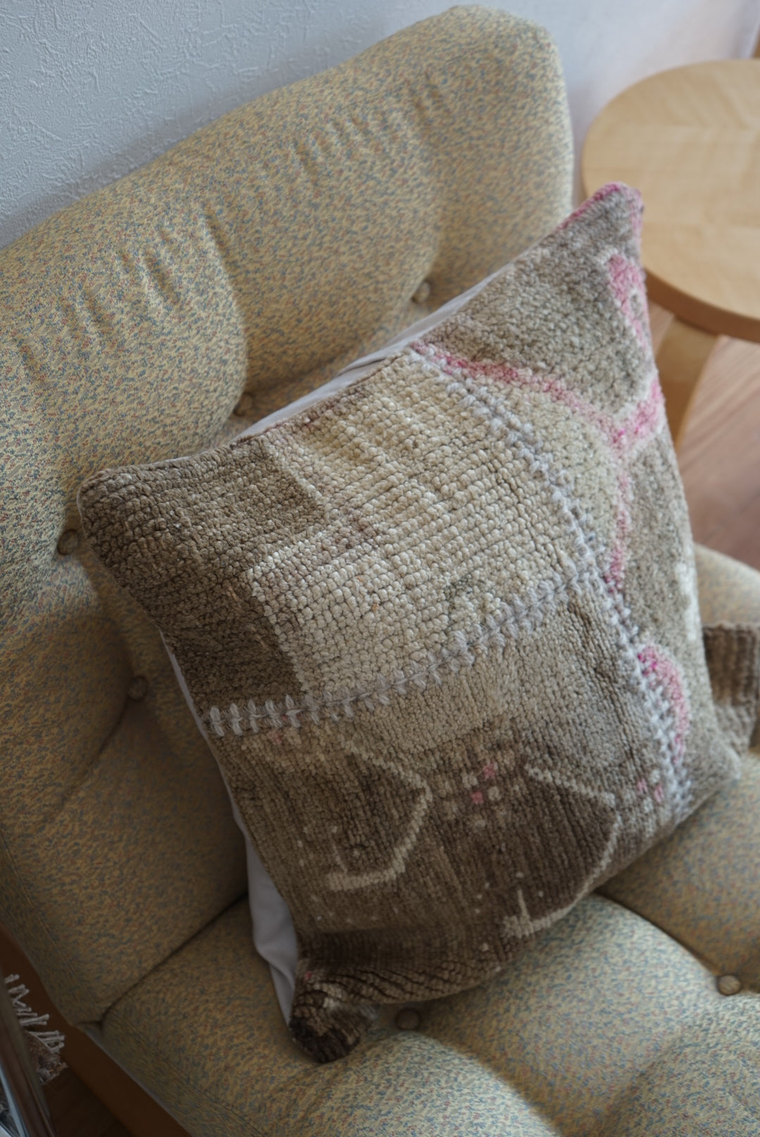 Türkiye Old Cushion Cover Patchwork Beige Pink 51 × 50 cm No.TR25417