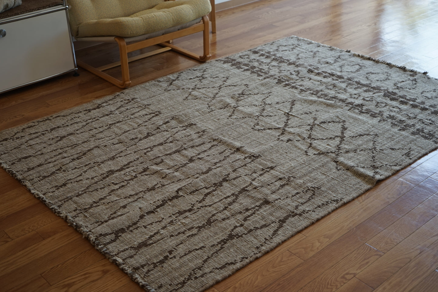 店頭販売 ORIGINAL IRAN QASHQAI KILIM " TRIBE " 204 × 142 cm