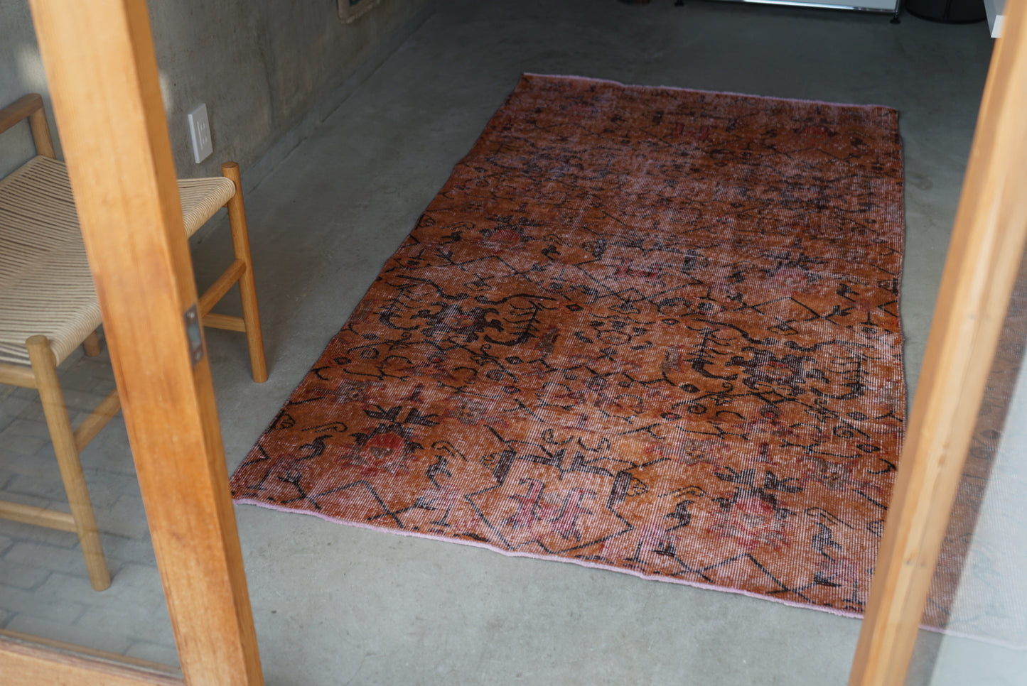 Türkiye Old Isparta Orange Over Dye 1970年代 202 × 113 cm No.TR25260