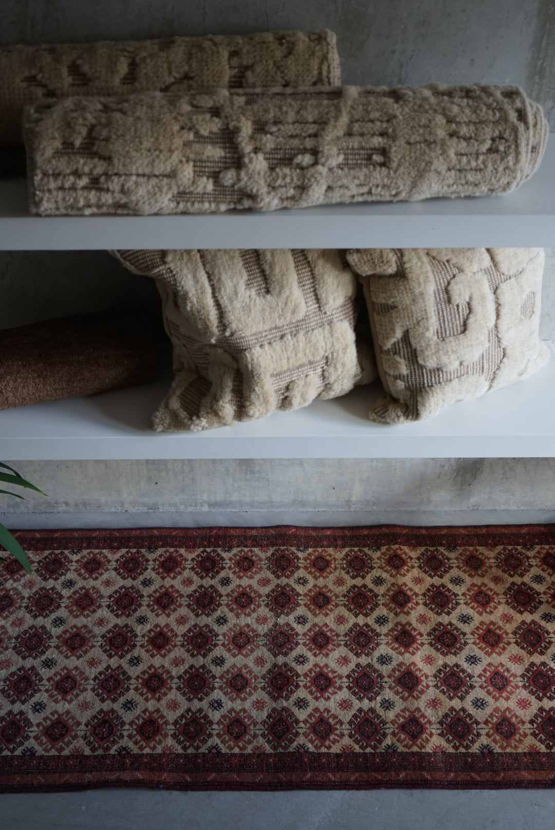 Türkiye Old Oushak Beige Runner size 1970年代 133 × 58.5cm No.TR25242