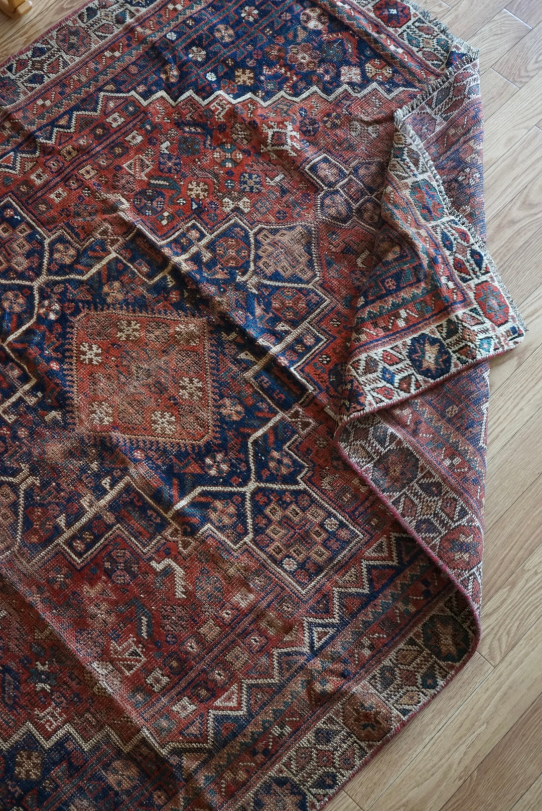 店頭販売 Afghanistan Old Persia Design 1930年代 179.5 × 140.5 cm  No.AF2535 / 国内送料無料・羊毛手織り絨毯