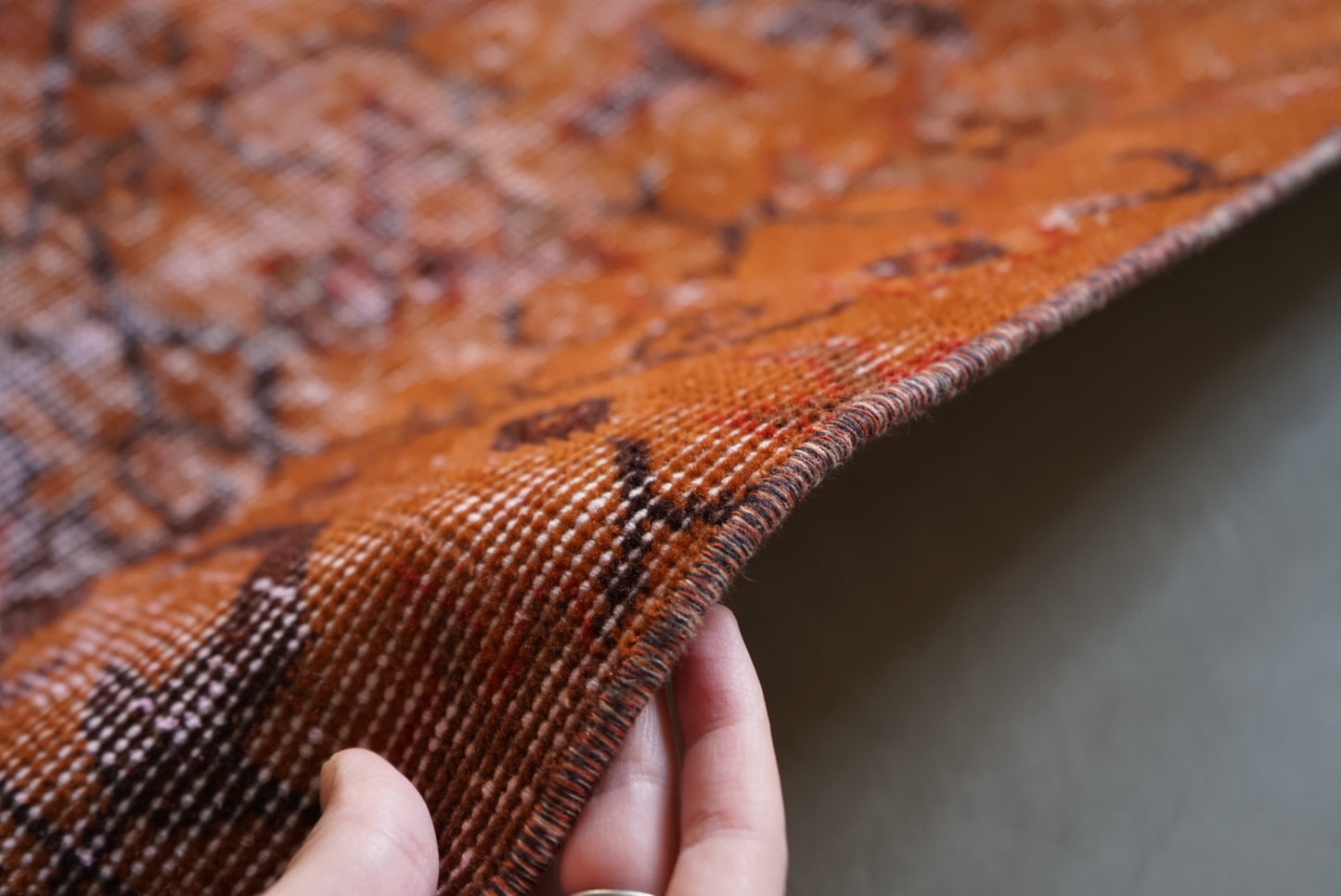 Türkiye Old Isparta Orange Over Dye 1970年代 202 × 113 cm No.TR25260