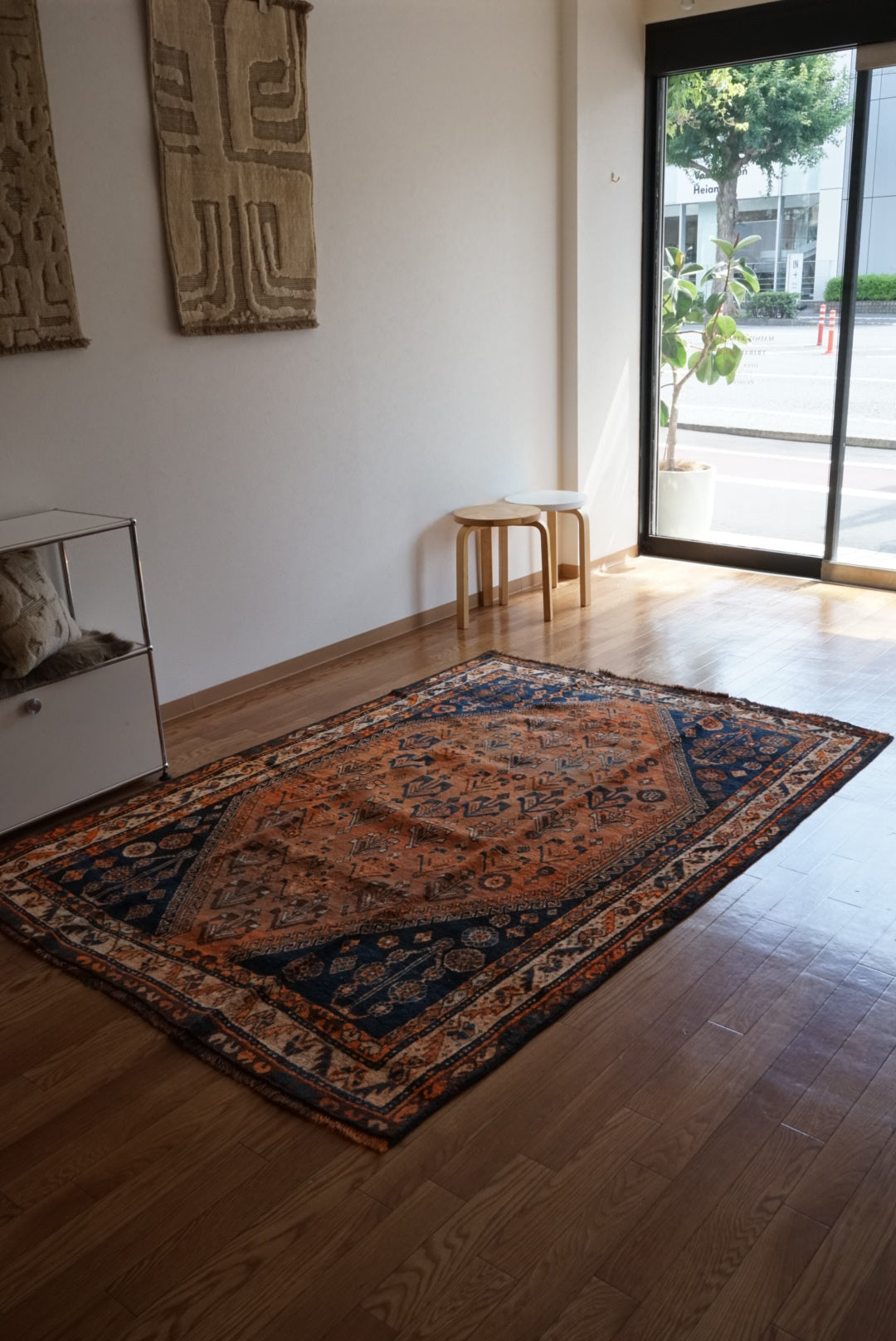 店頭販売 IRAN ANTIQUE SHIRAZ QASHQAI BASSERI 1870年代 217 × 150 cm