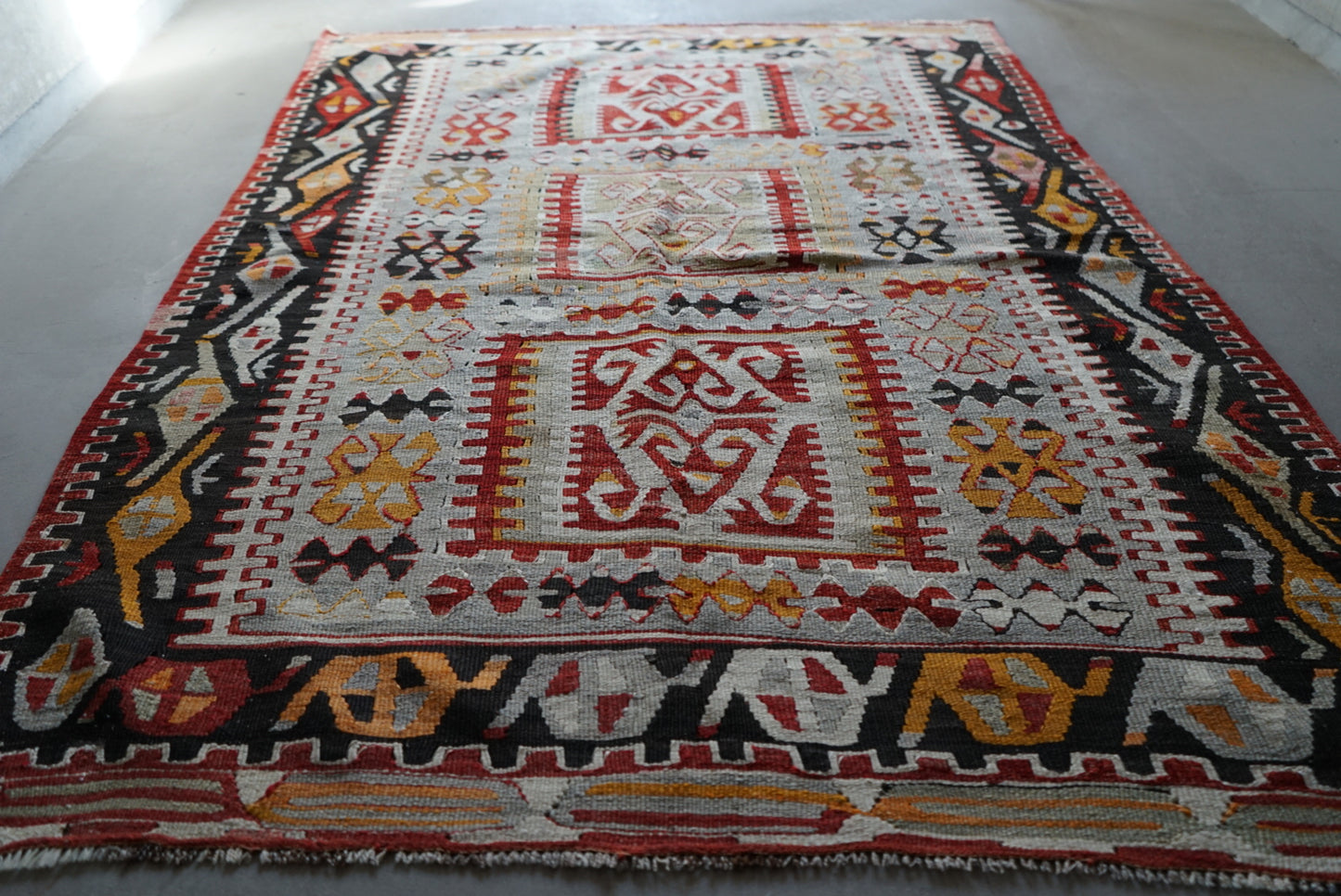 TURKEY KAYSERI OLD KILIM 1950-1960年代 159 × 116 cm