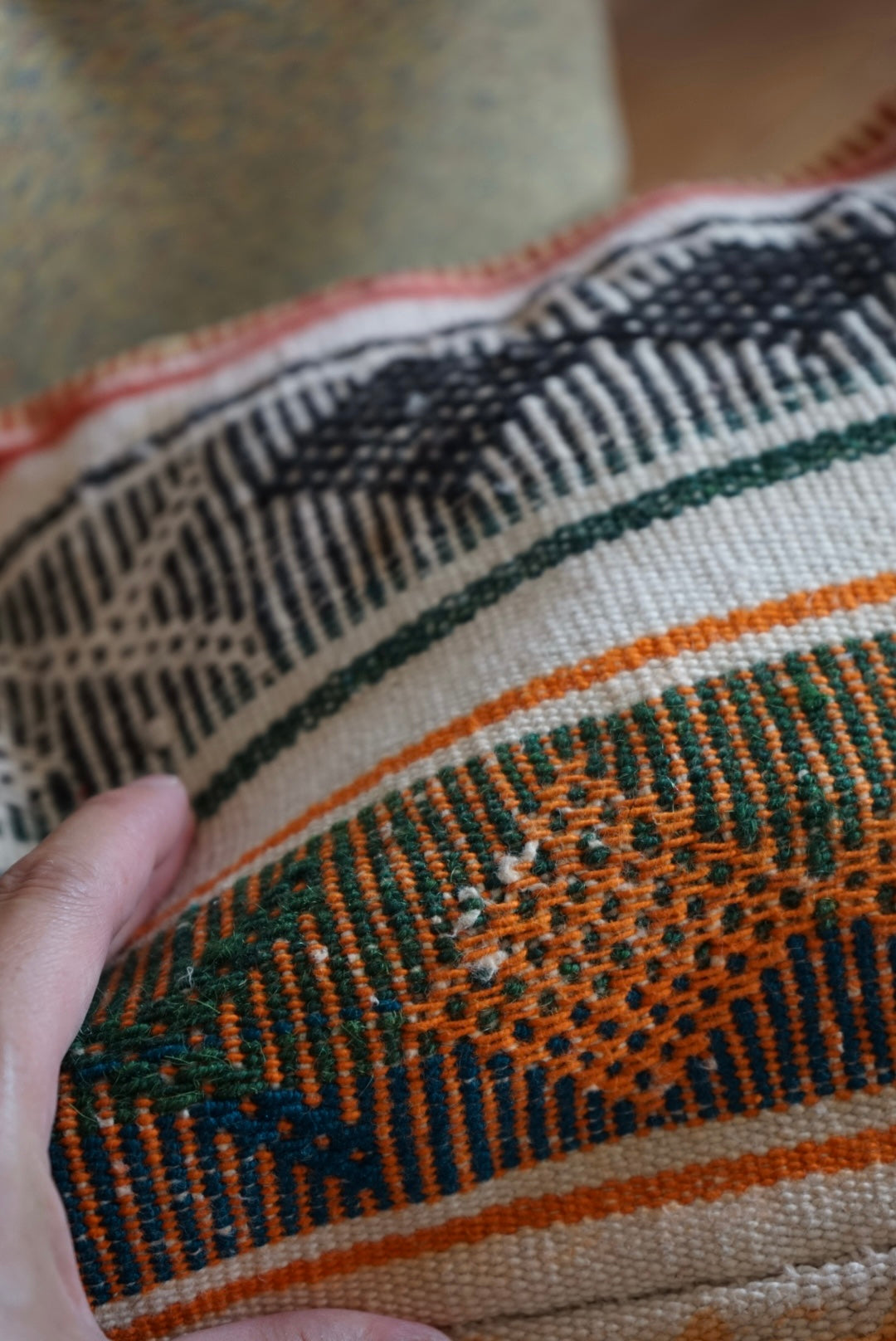 Türkiye Old Kilim Cushion Cover  Tribal Design Mix Color 51 × 51 cm No.TR25428
