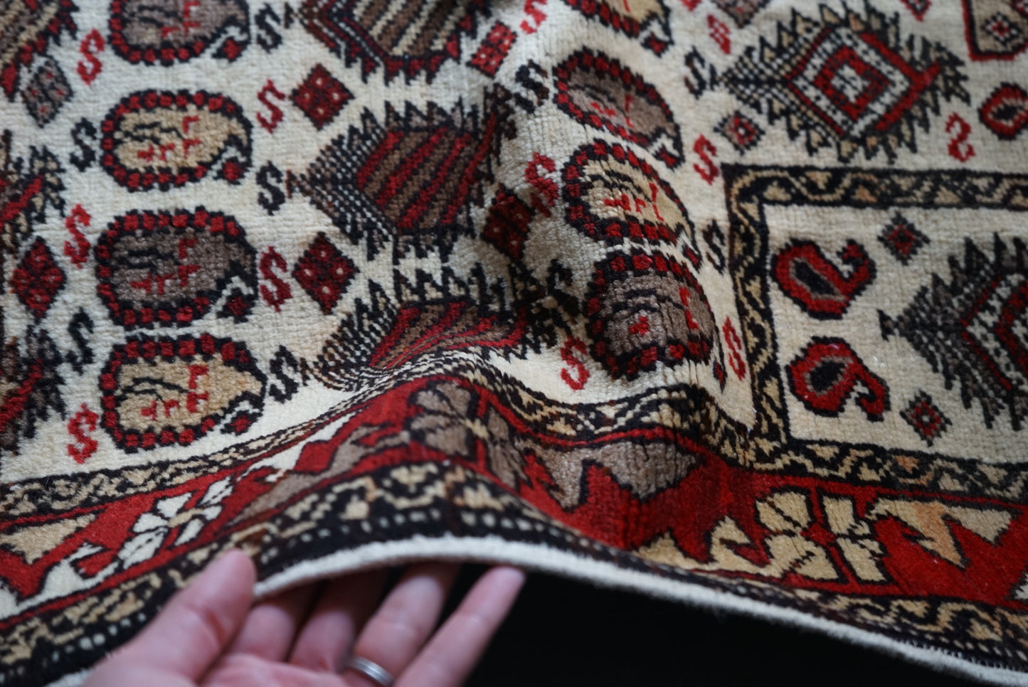 Türkiye Old Anatolia Kid's Prayer rug "Armond" 1960年代 92 × 78 cm No.TR25322