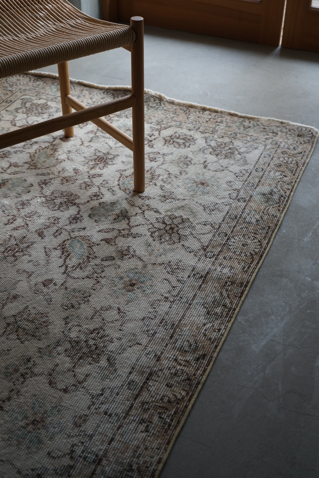 Türkiye Old Isparta Beige , Ice Blue 1970年代 203 × 110 cm No.TR25251