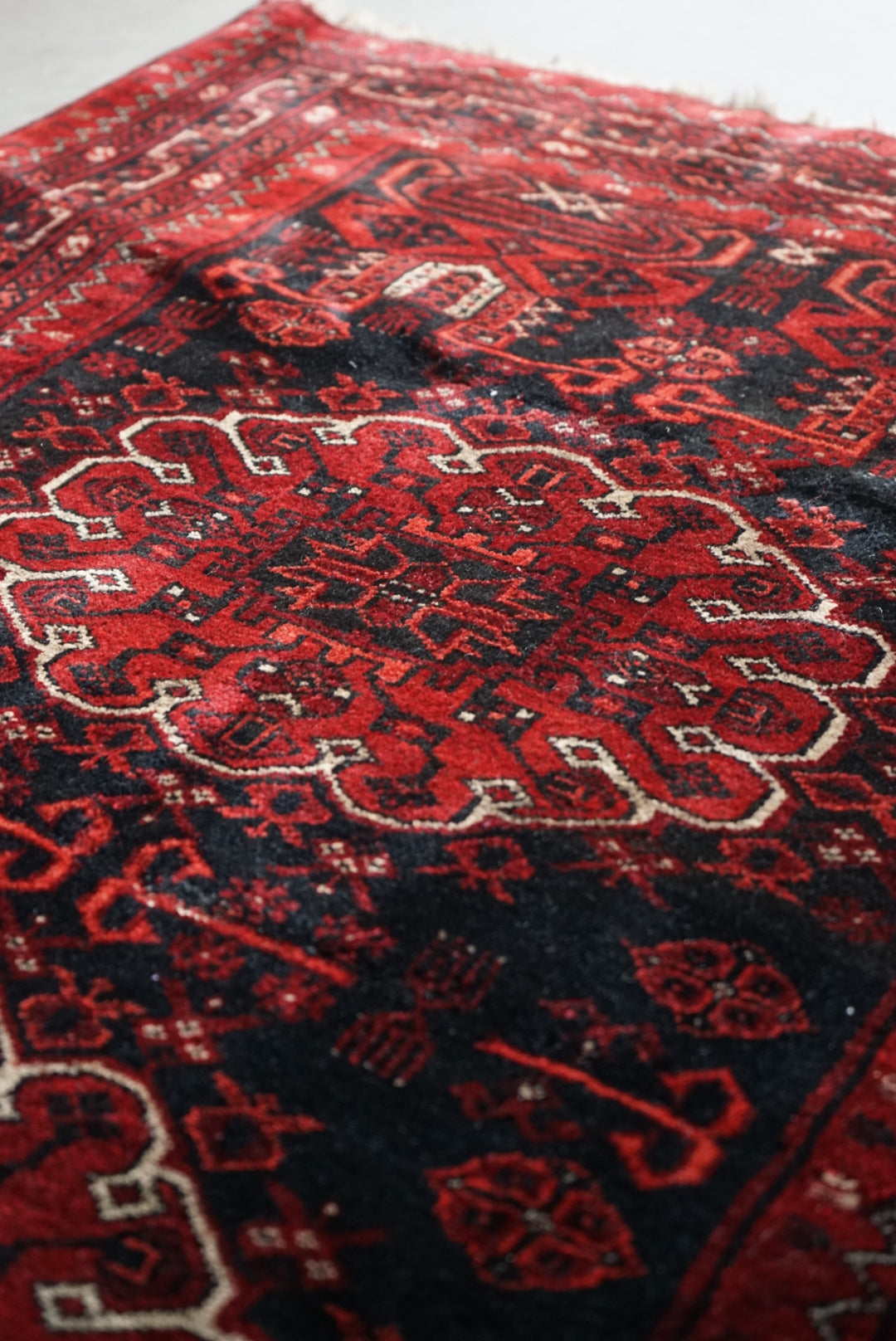 Afghanistan Old Turkmen Rich Black 1960年代 180 × 100 cm No.AF2519