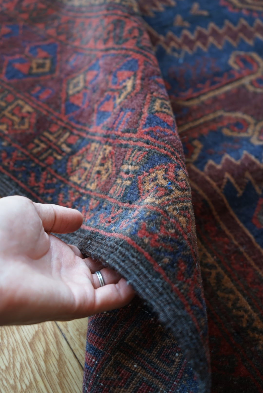Afghanistan Old Baluch DarkBrown 1975年代 213 × 123.5 cm No.AF2527