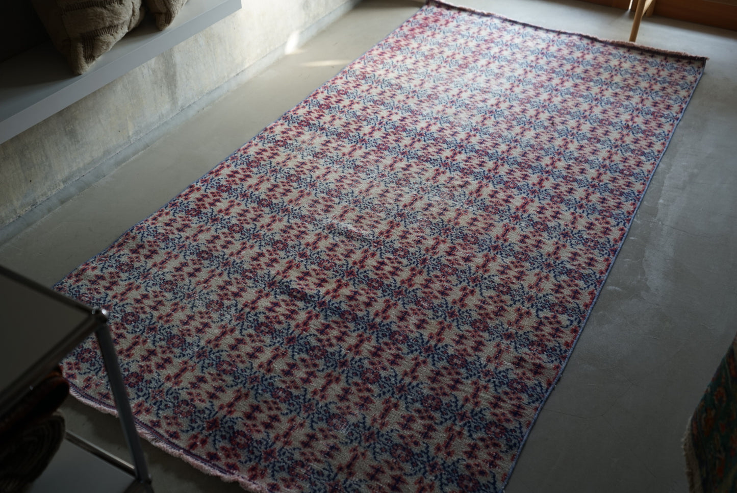 Türkiye Old Isparta Beige , Red , Navy Runner 1970年代 262 × 130 cm No.TR25263