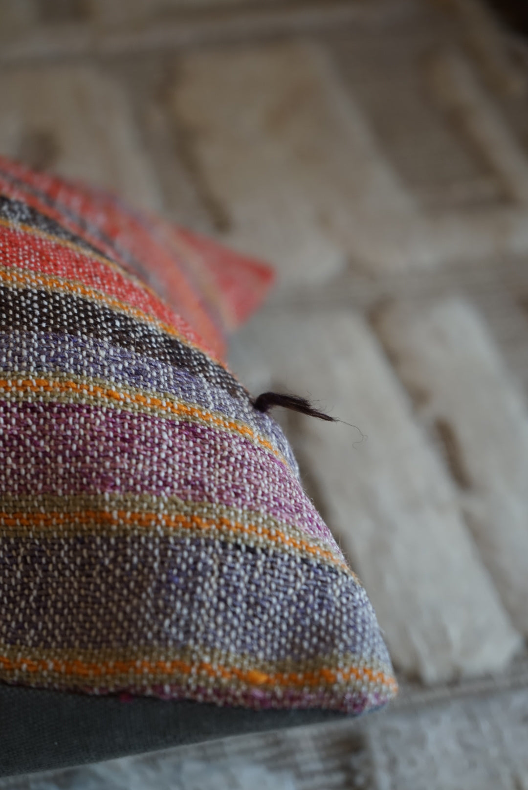 Türkiye Old Kilim Cushion Cover Red Mix Stripe 40 × 40 cm No.TR25365