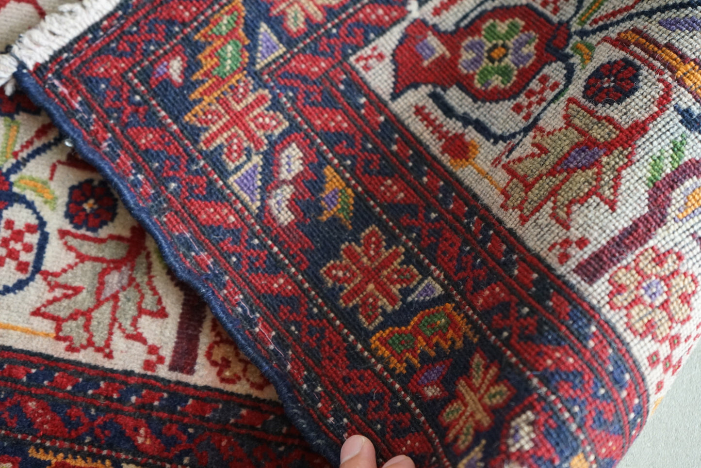 店頭販売 IRAN ANTIQUE KHORASAN KORMANJI 1900年代 75 × 70 cm