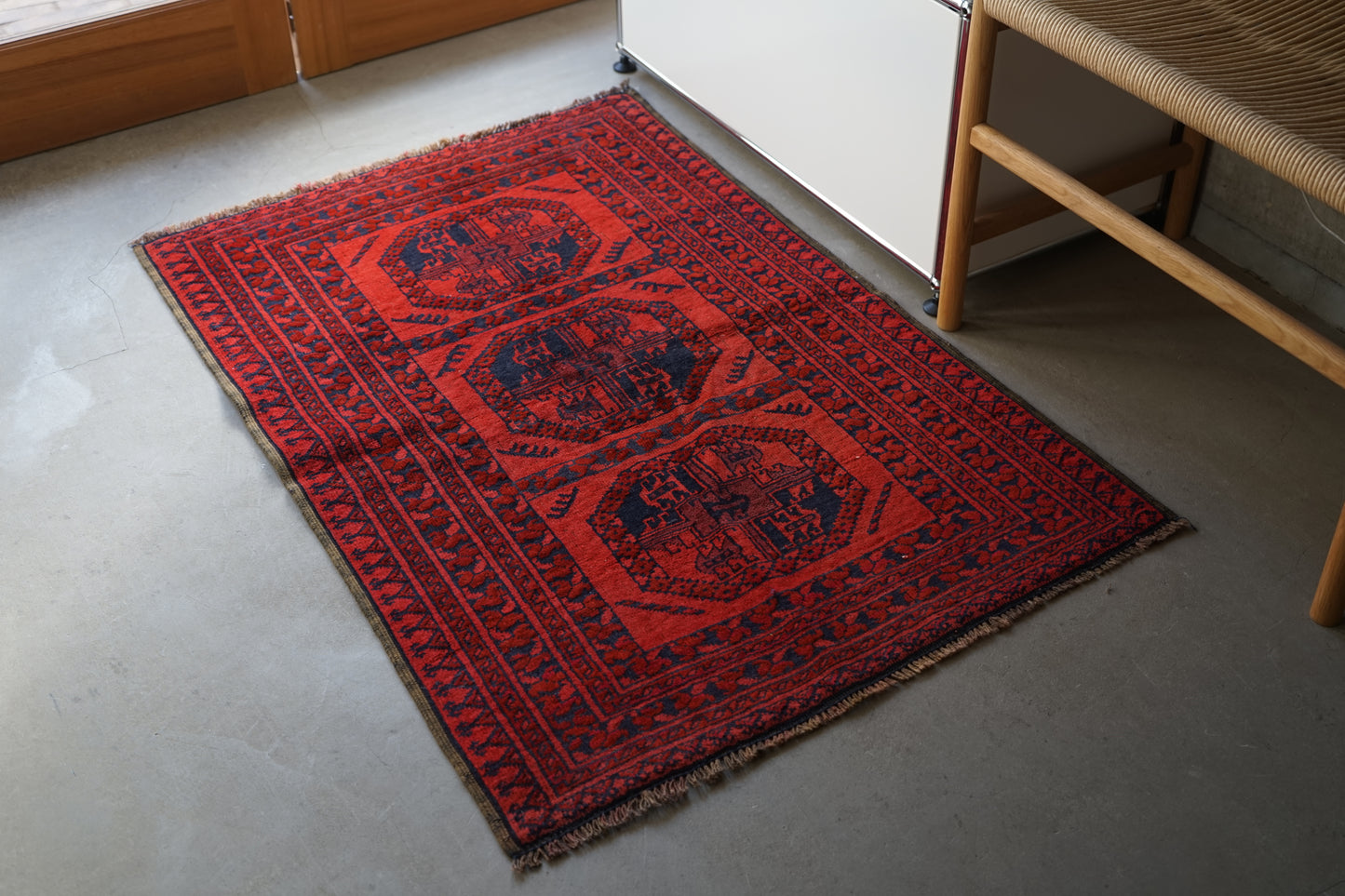 AFGHANISTAN OLD TURKMEN ELEPHANT FOOT 1970年代 112 × 75 cm No.AF2515