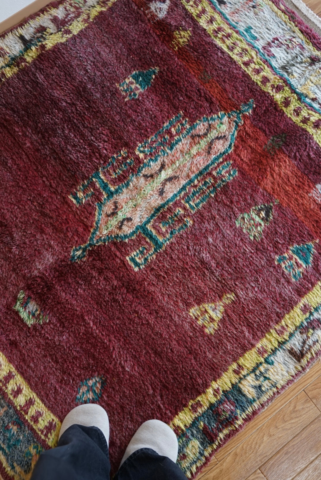 TRIBAL RUG TURKEY OLD OUSHAK 1965年代 154 × 133 cm No.TR25193
