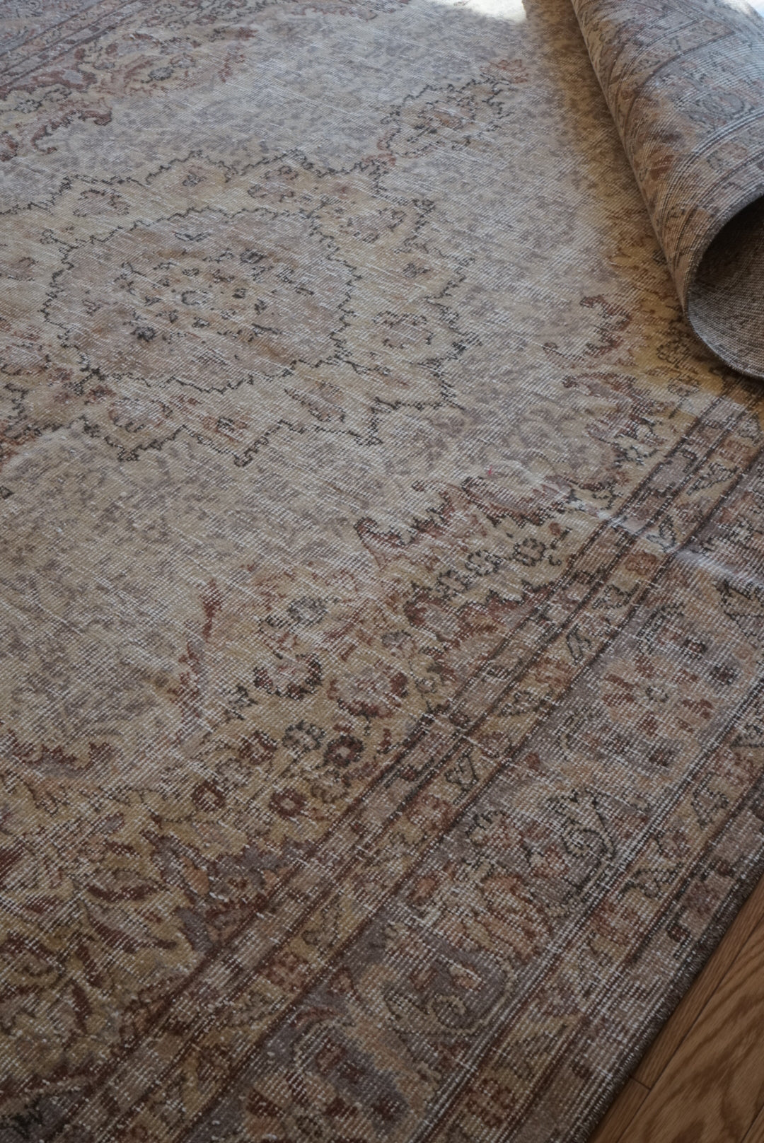 Türkiye Old Isparta Medallion Beige , Glay 1960年代 284 × 183.5 cm No.TR25476