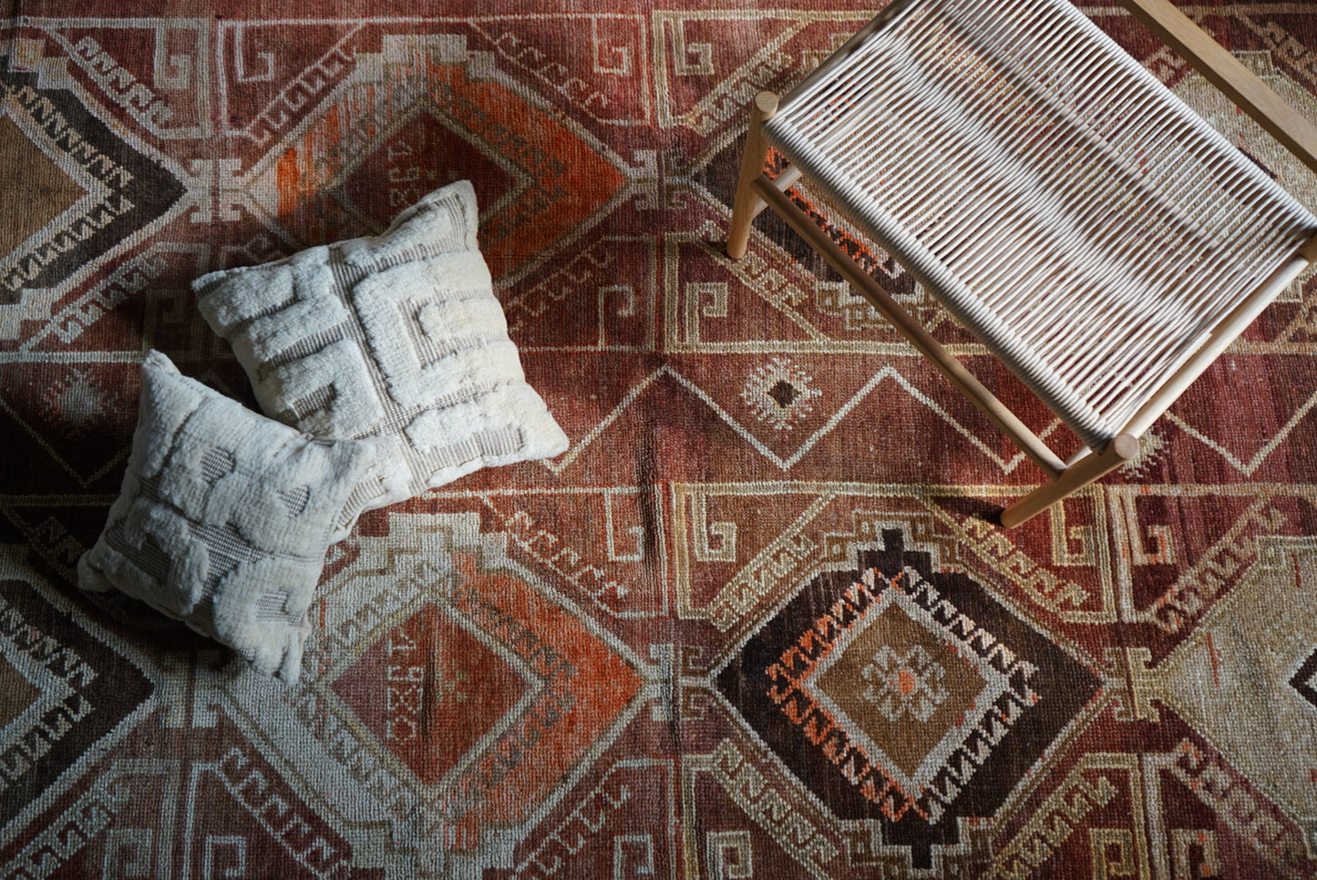 TURKEY VINTAGE ANATORIA BROWN 1980年代 256 × 155 cm No.TR25157