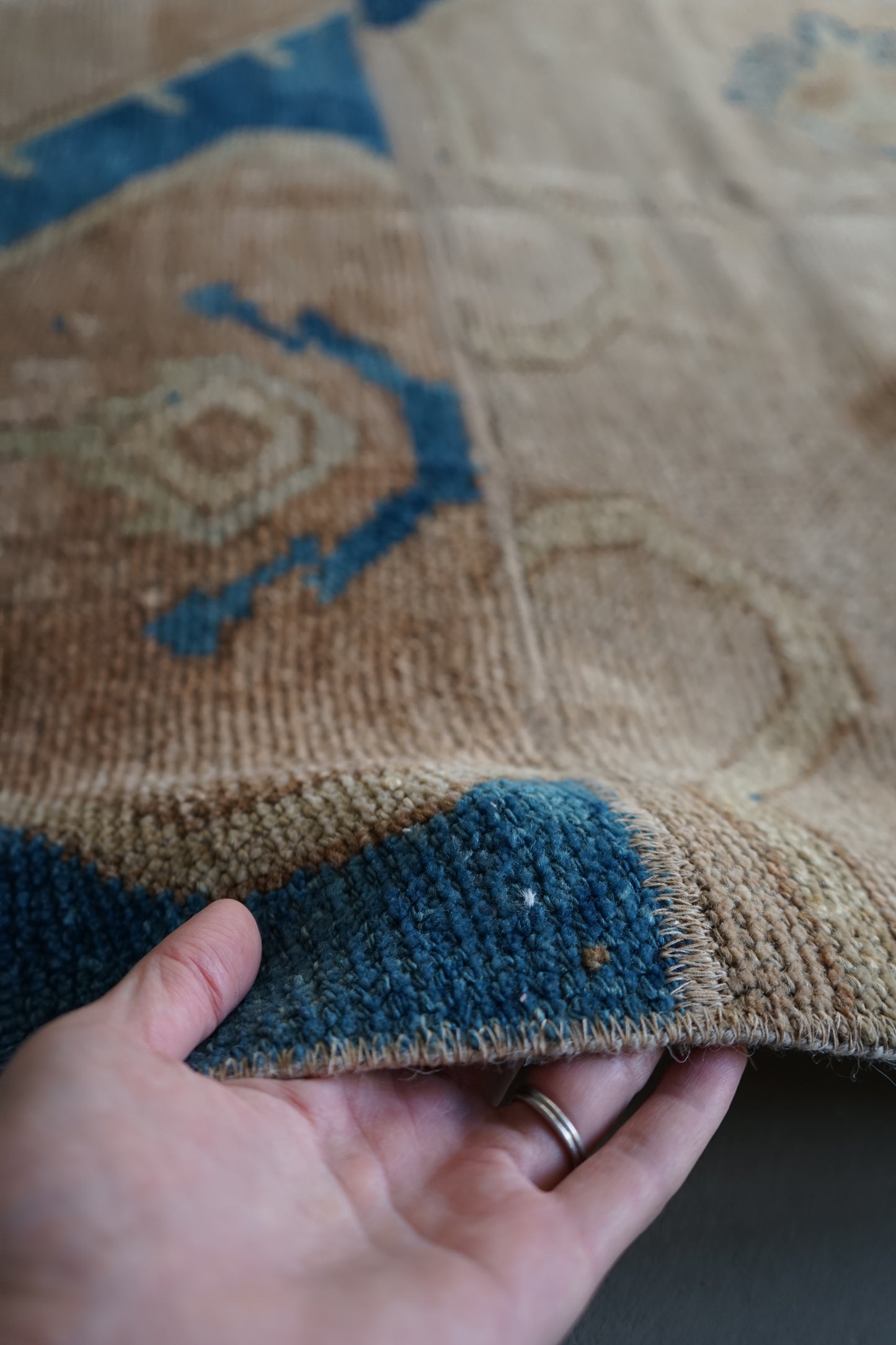 Türkiye Old Oushak Beige Runner Size 1970年代 223 × 83 cm No.TR25223