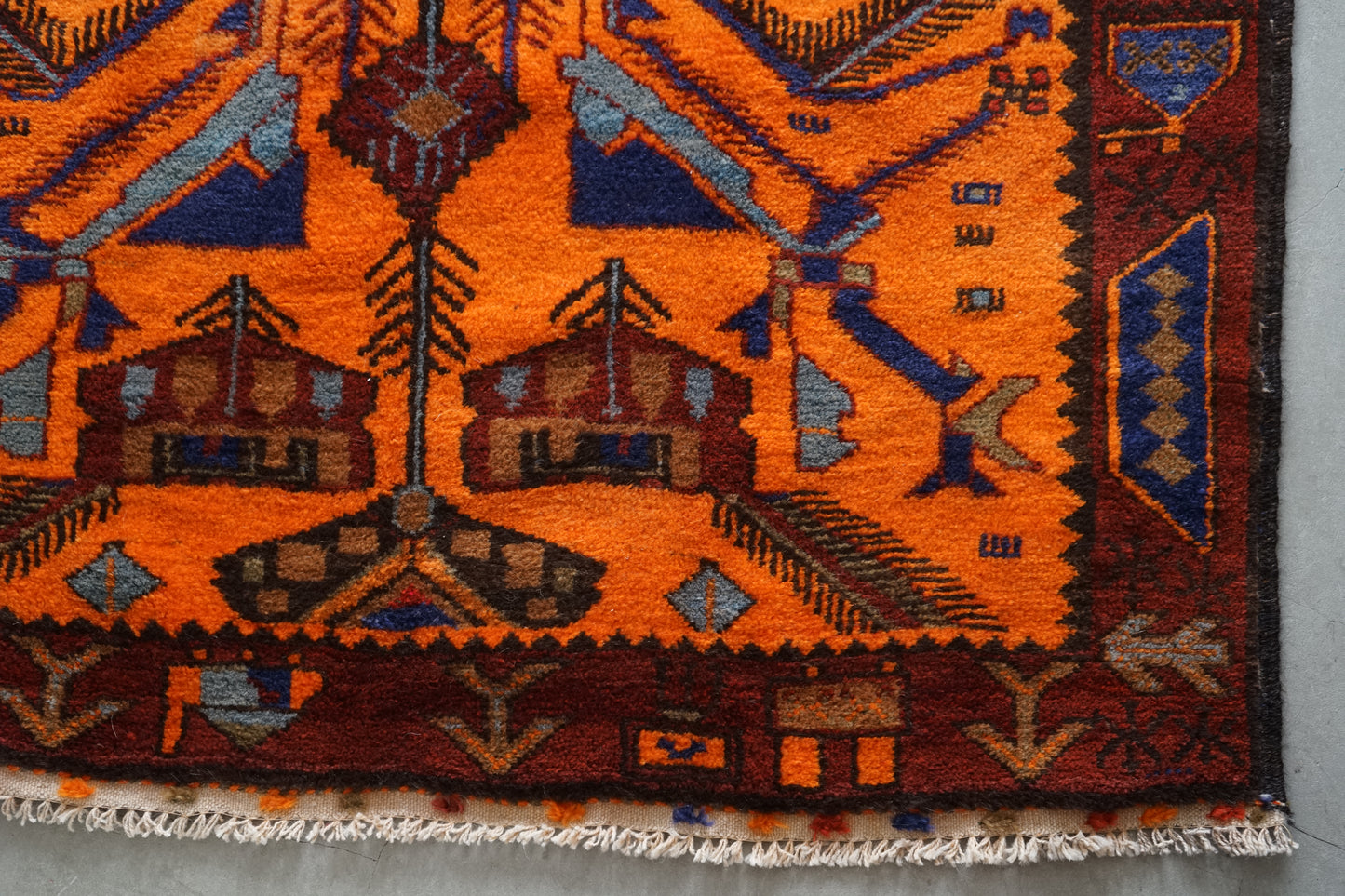 AFGHANISTAN VINTAGE BALUCH 1980-1985年 216 × 129 cm