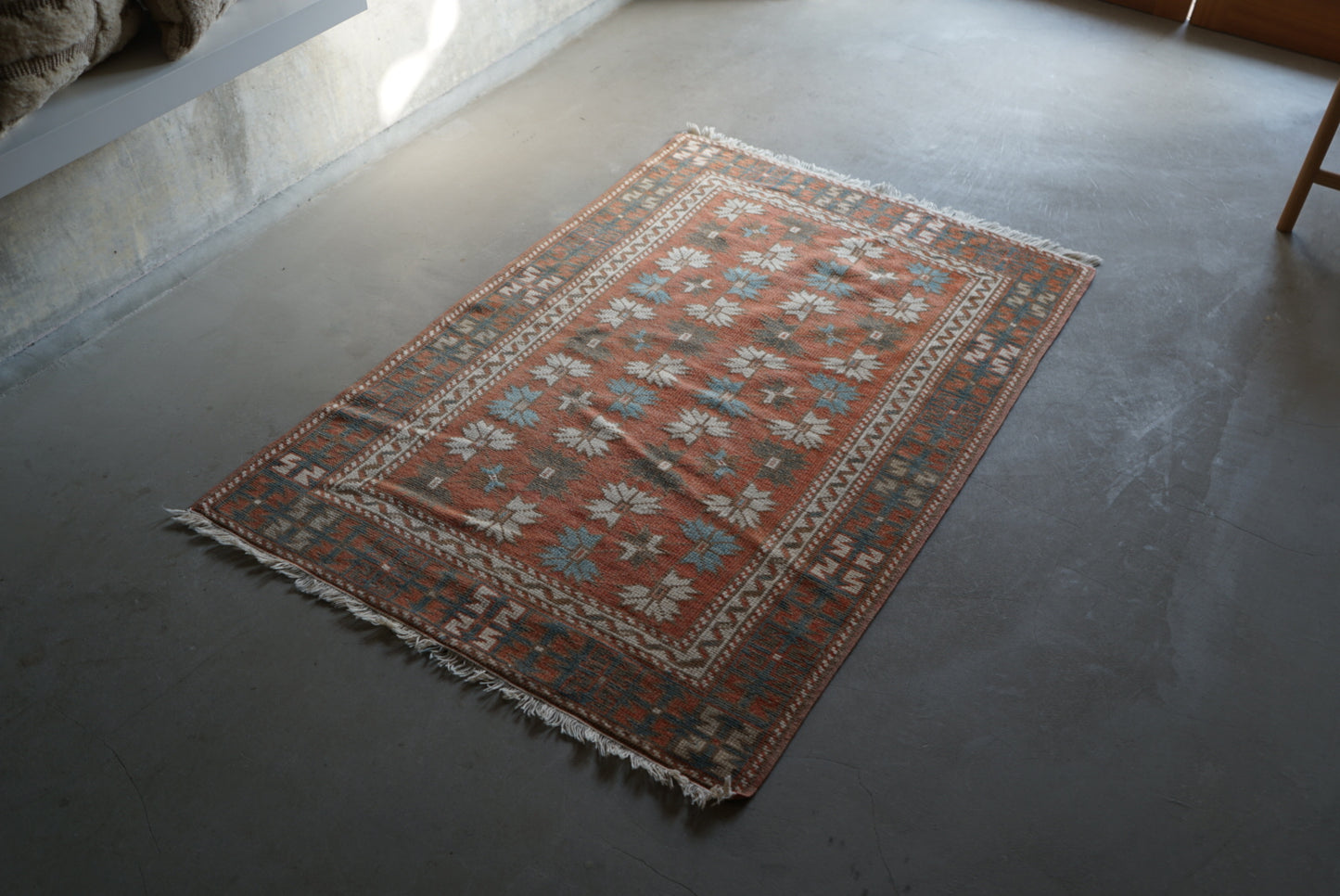 Türkiye Old Oushak Orange 1970-1980年代 133 × 89 cm No.TR25261