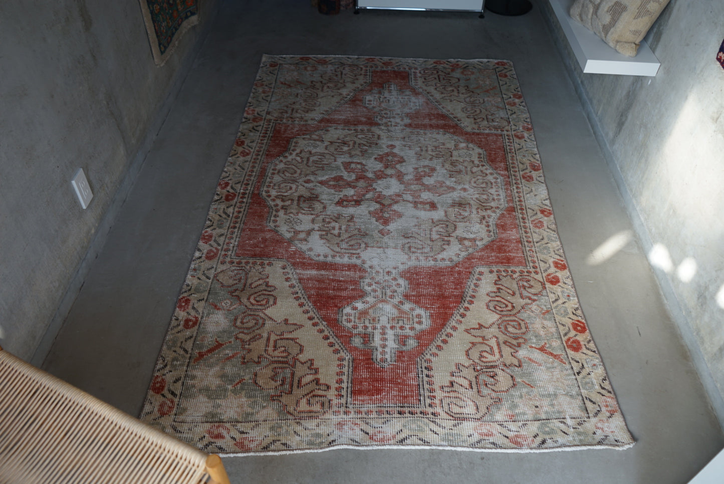 Türkiye Old Avanos Orange , Sage green 1970年代 214 × 132 cm No.TR25262