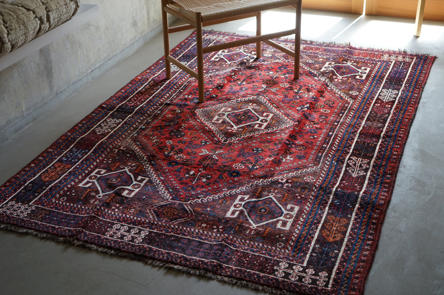 店頭販売 IRAN ANTIQUE SHIRAZ QASHQAI 1860年代 222 × 148 cm