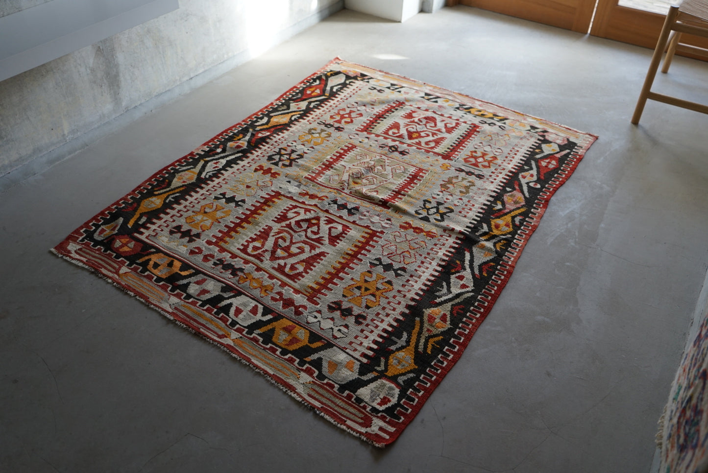 TURKEY KAYSERI OLD KILIM 1950-1960年代 159 × 116 cm