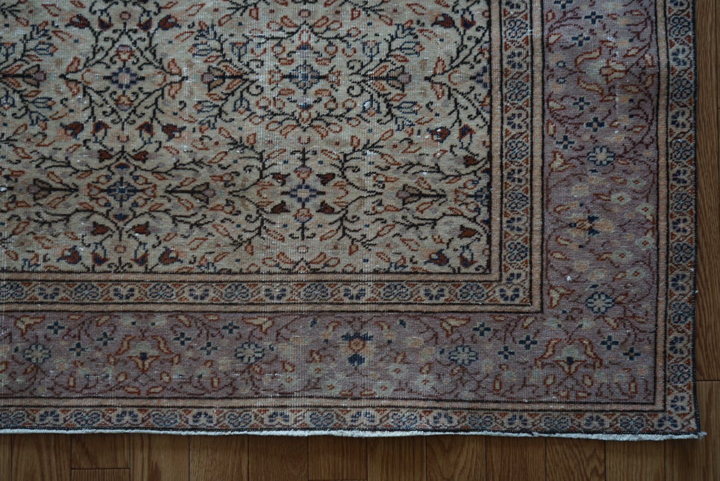 Türkiye Old Kayseri Flower Pale Purple 1970年代 293 × 196 cm No.TR25373