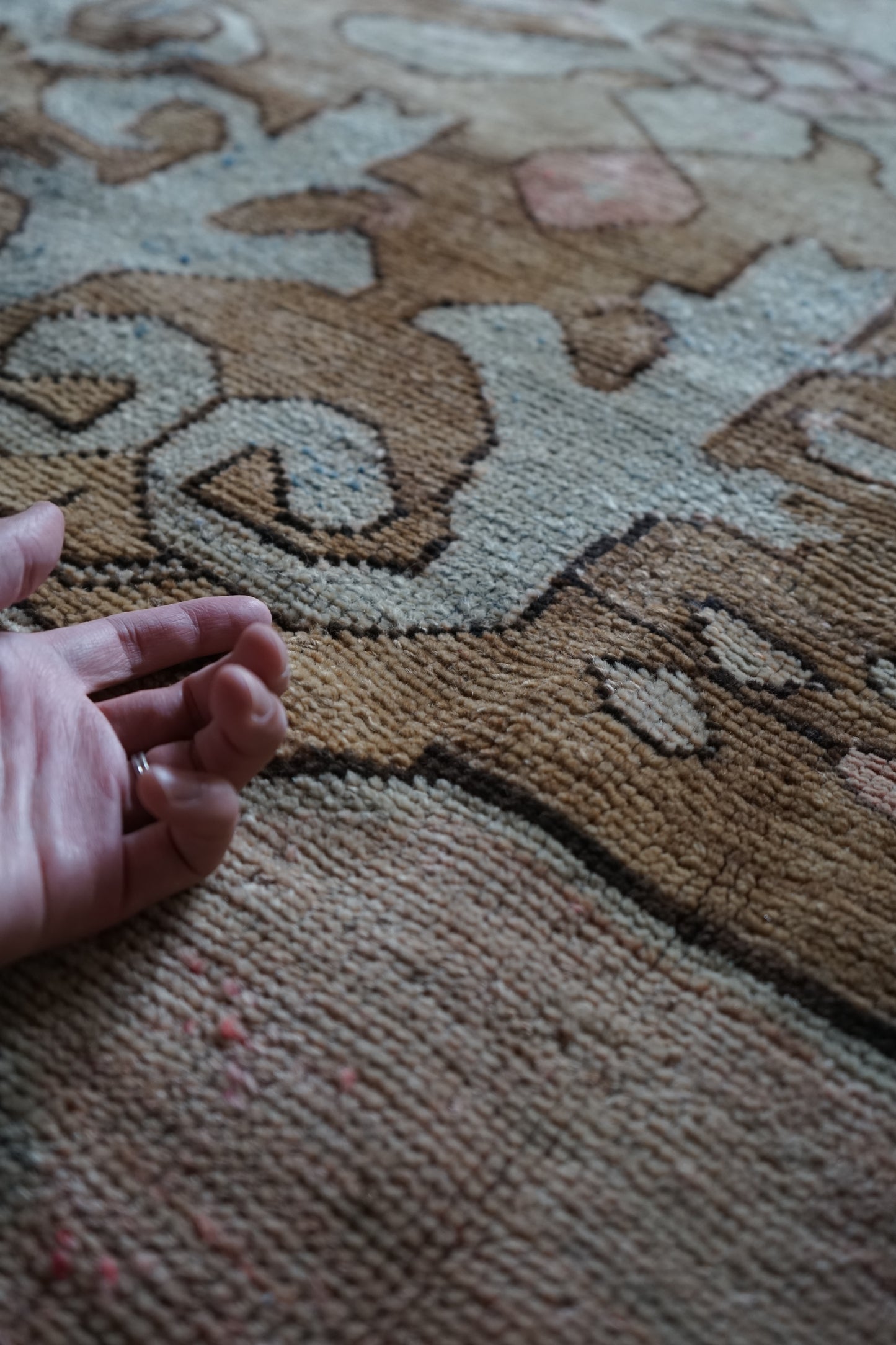 TURKEY OLD OUSHAK SALMON PINK 1970年代 286 × 162 cm No.TR25197