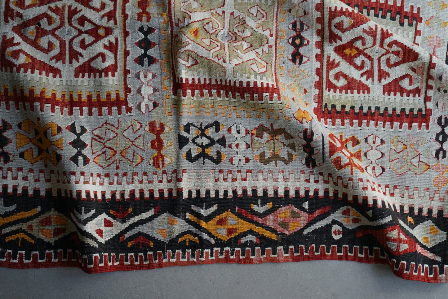 TURKEY KAYSERI OLD KILIM 1950-1960年代 159 × 116 cm