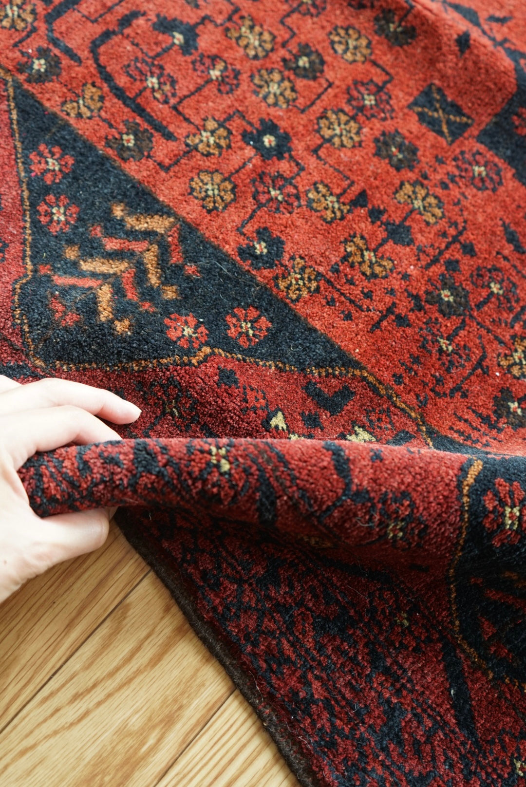 Afghanistan Old Turkmen RichRed 1970年代 177.5 × 142.5 cm No.AF2524