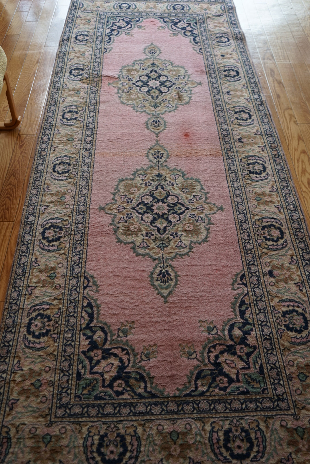 Türkiye Old Kayseri Pink Runner 1950-1960年代 272 × 101 cm
