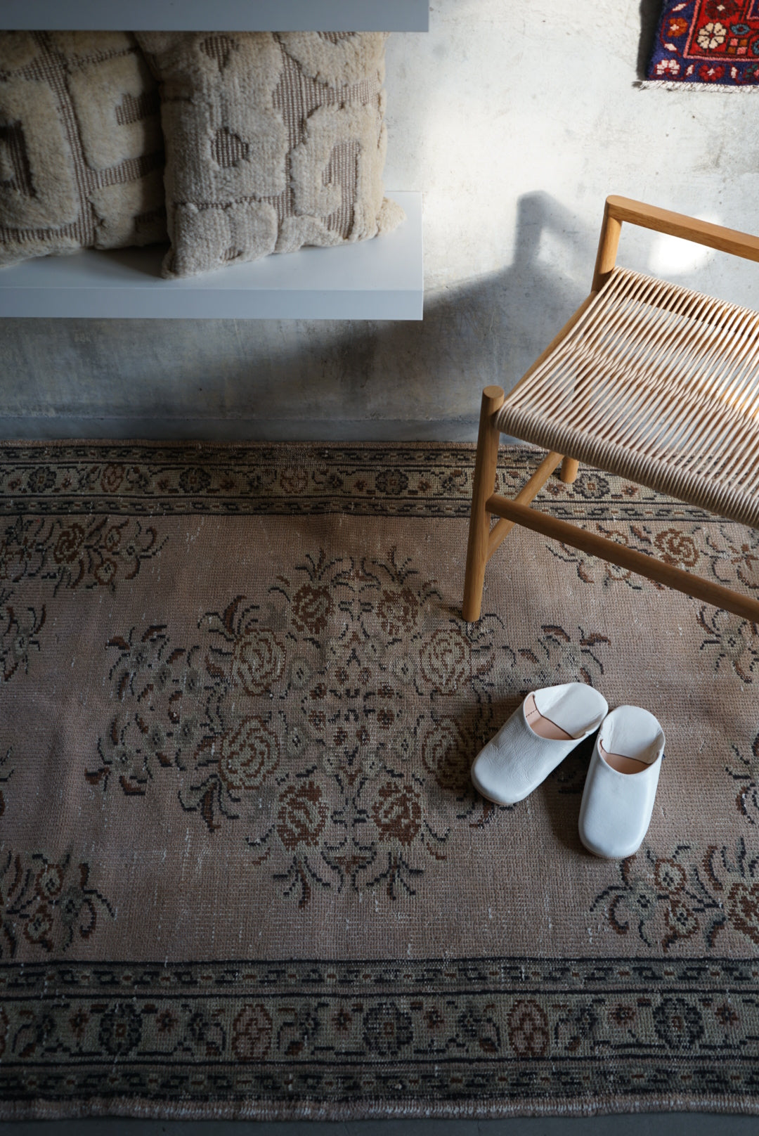 Türkiye Old Isparta Floral Rich Color Beige, Olive 1970年代 195 × 113 cm No.TR25259