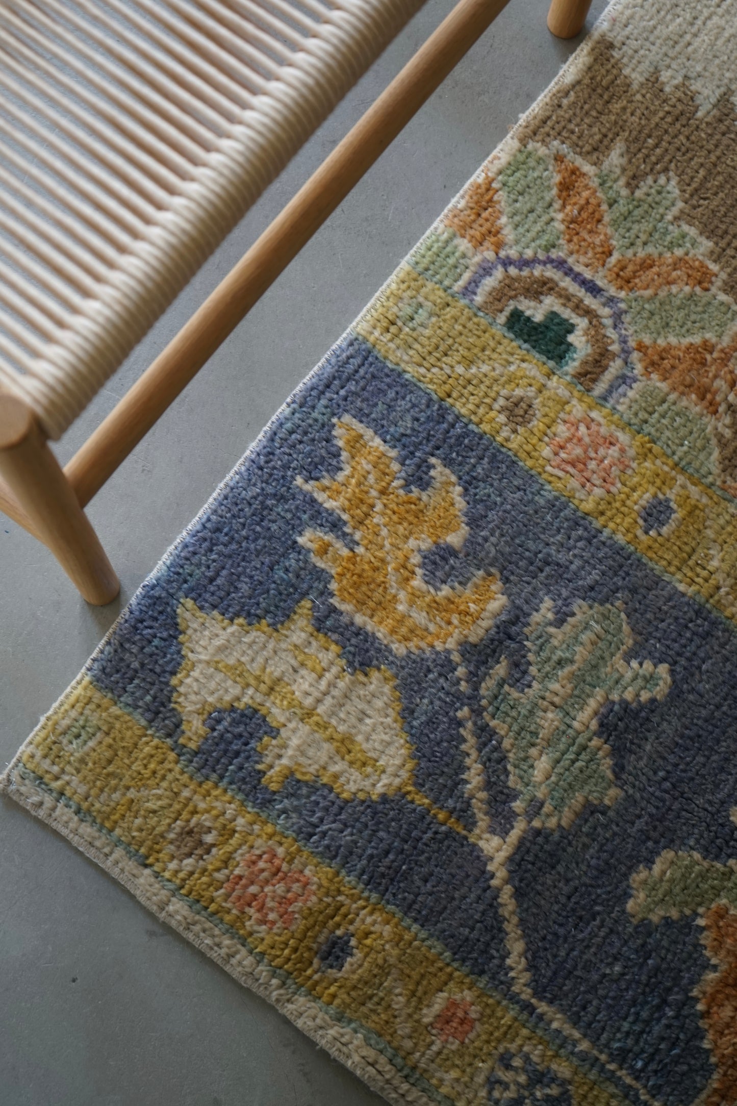 TURKEY VINTAGE SMALL RUG BEIGE FLOWER 85 × 66 cm No.TR25188