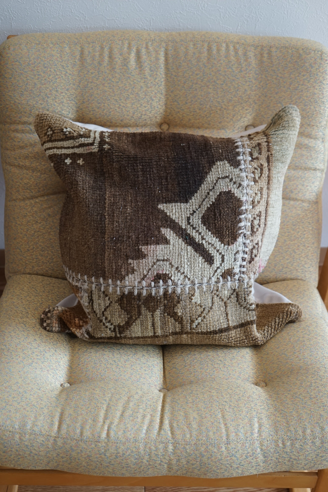 Türkiye Old Cushion Cover Patchwork Beige Brown 50 × 49 cm No.TR25418