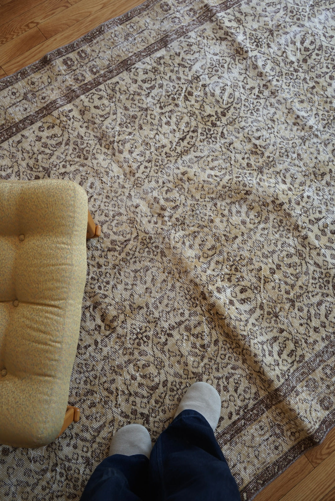 Türkiye Old Isparta Goldenbeige , Brown 1970年代 263 × 162 cm No.TR25404