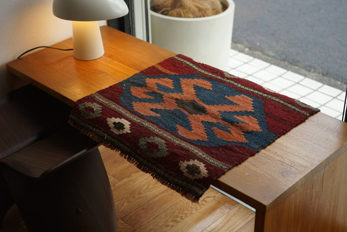 Türkiye Old Kilim Rich Red 1970年代 52 × 50 cm No.TR25234