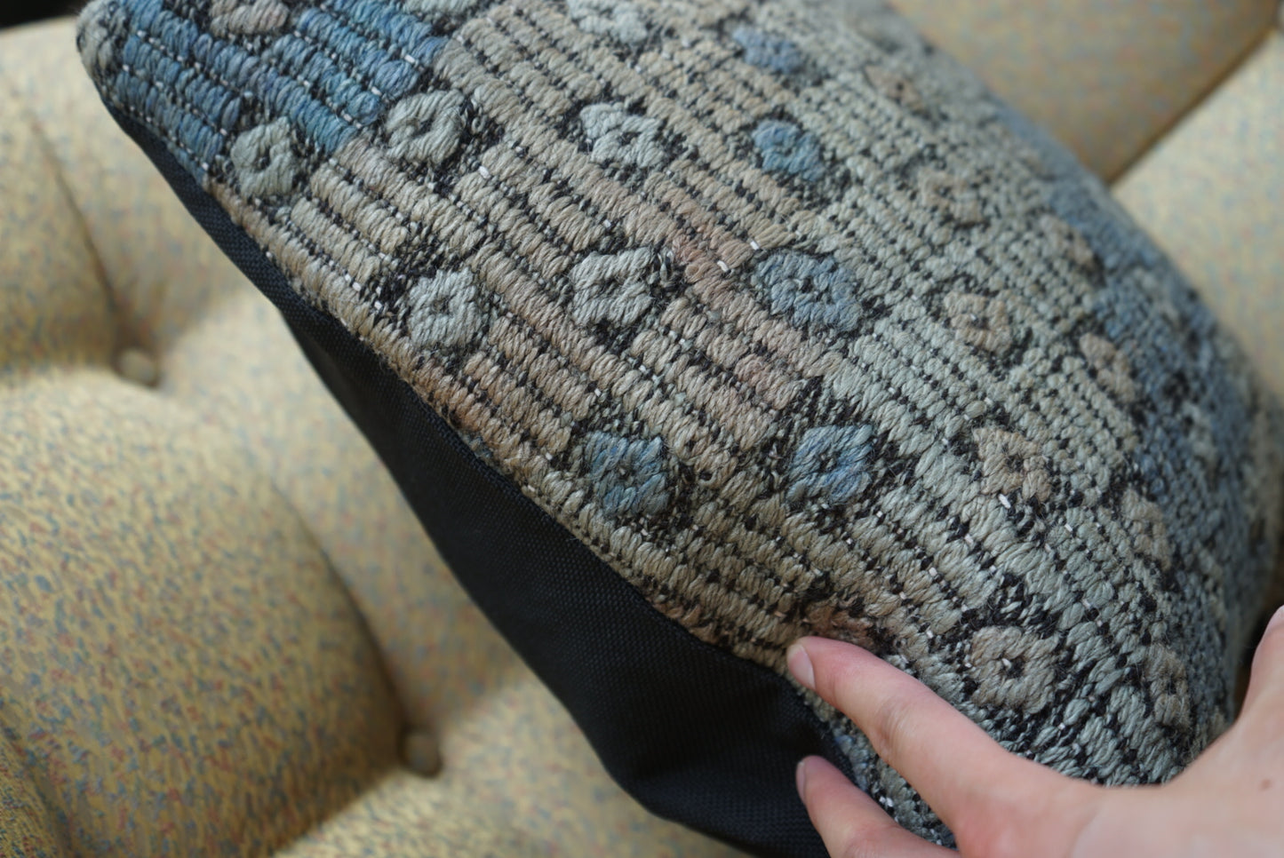 Türkiye Old Kilim Cushion Cover Green 40 × 40 cm No.TR25366