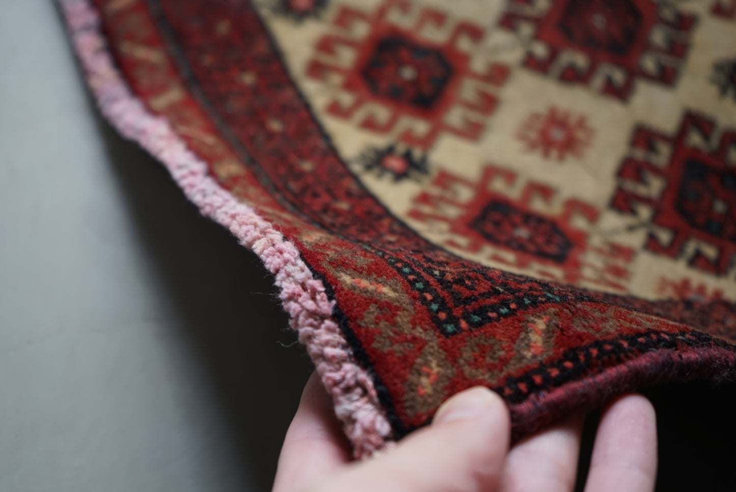 Türkiye Old Oushak Beige Runner size 1970年代 133 × 58.5cm No.TR25242