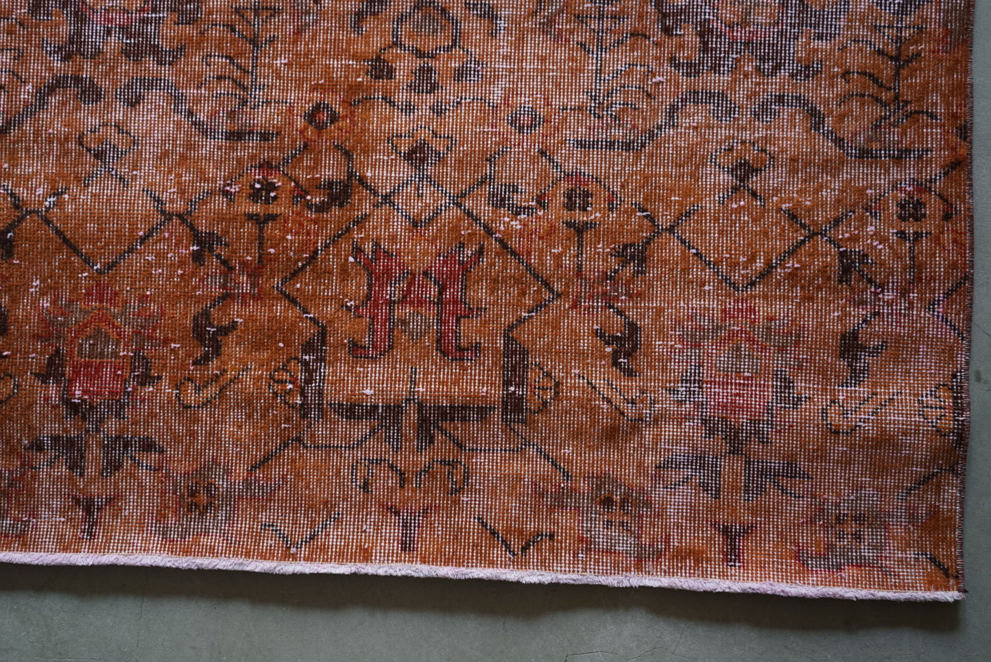 Türkiye Old Isparta Orange Over Dye 1970年代 202 × 113 cm No.TR25260