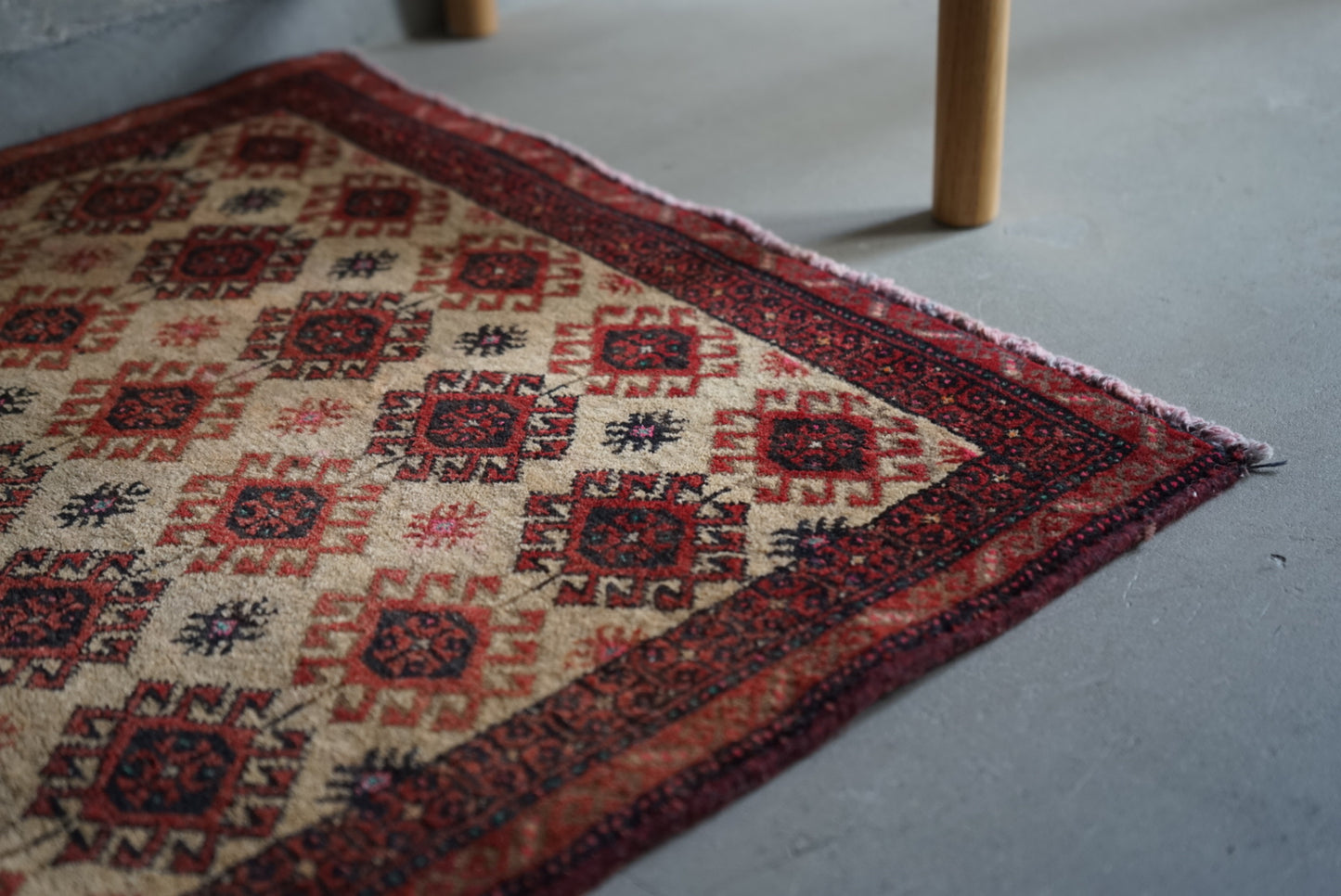 Türkiye Old Oushak Beige Runner size 1970年代 133 × 58.5cm No.TR25242